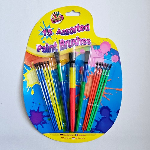 Children paint brushes x15 - paint,