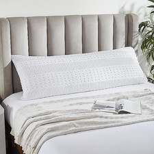 Waffle Weave White Body Pillow