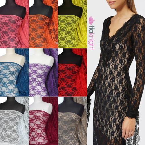 Flower stretch lace - stretch,