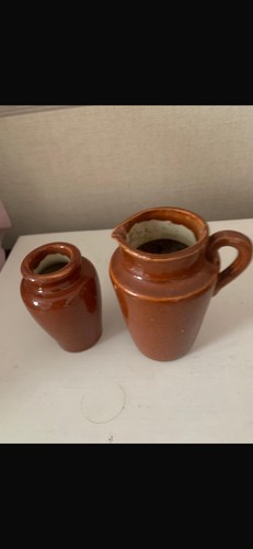 Old brown vintage jug - old,