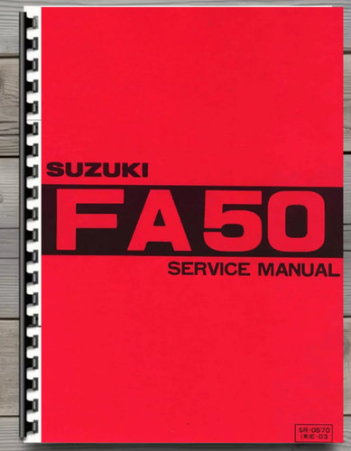 Suzuki fa50 service manual - service,