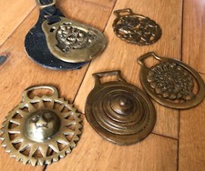 Nice set 5 x antique brass