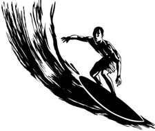 LARGE 23" surf surfs up car