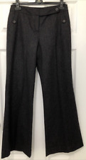 M&S Per Una Charcoal Striped Wide-leg Trousers. 10 reg. New
