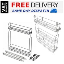 Pull Out Wire Baskets 2 or 3 tier kitchen storage - Silver or Anthracite