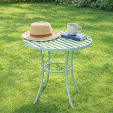 Round Distressed White Garden