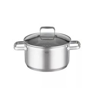 Rösle Basics Line Stainless Steel High Casserole Pot with Glass Lid, 8-inch