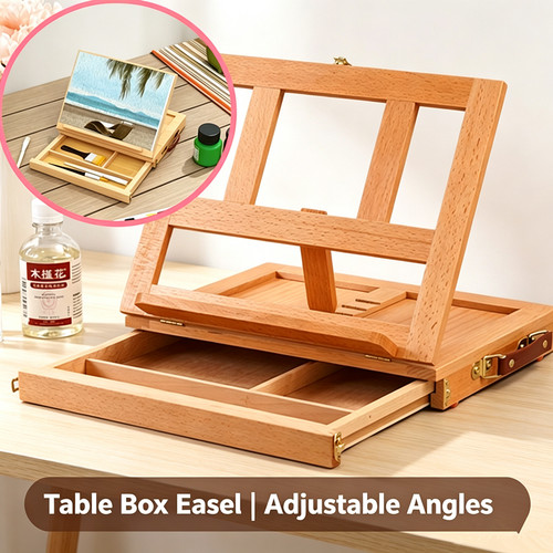 Adjustable wood table easel - wood,