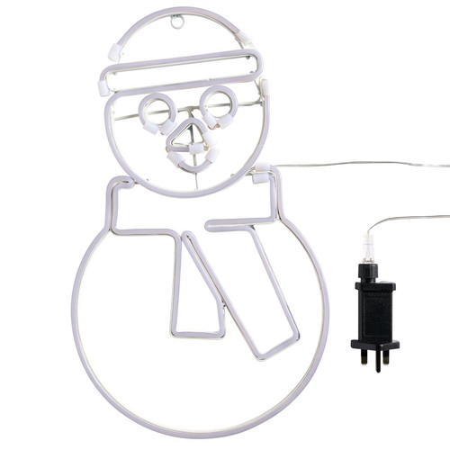 Neon snowman christmas - neon,