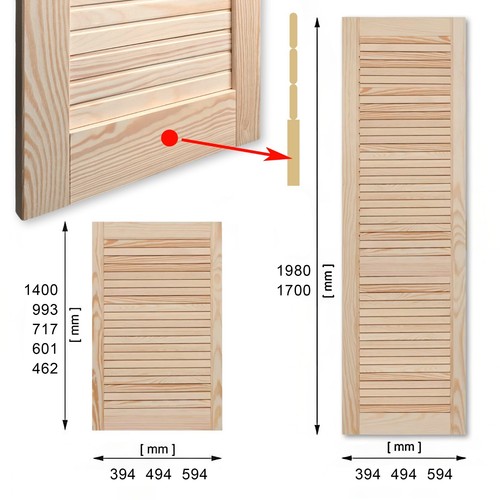 Natural pine slatted - pine,