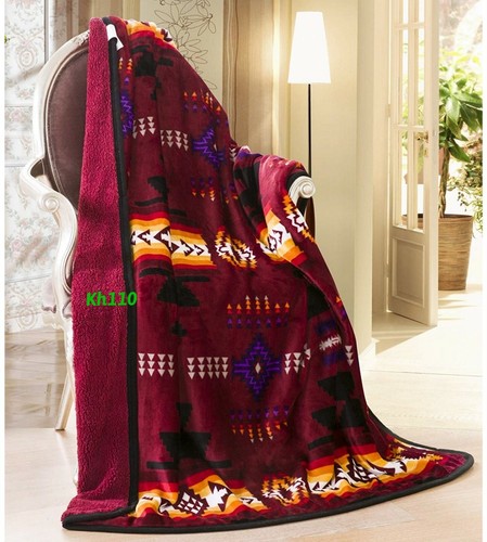 Navajo print throw blanket - print,