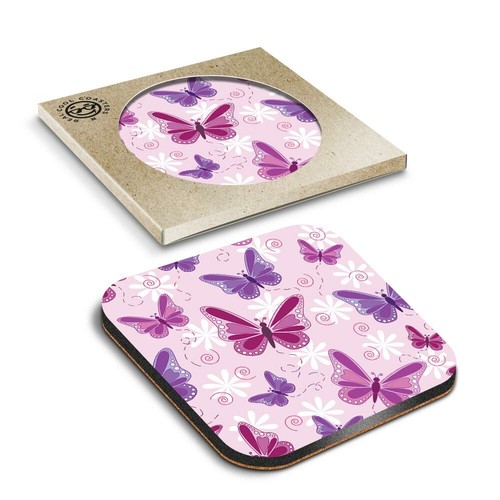 Boxed square coasters - boxed,
