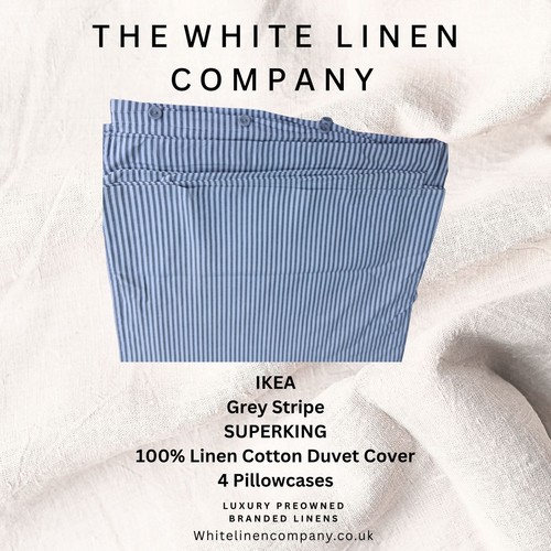 Ikea grey pinstripe linen - pinstripe,