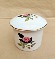 Wedgewood 'Hathaway Rose' Design Trinket Pot,  8cm tall, 10cm diameter approx