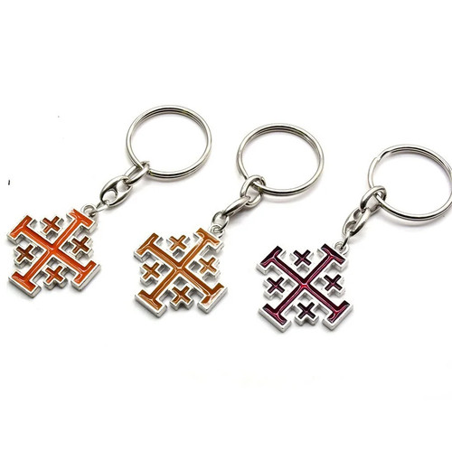 Cross jerusalem keychain - cross,