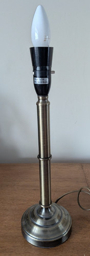 Brass effect table lamp 40cm - brass,