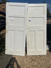 Two Georgian 4 panel hardwood internal doors approx. 2005mm x 805mm x 45mm