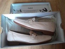Gabor Sport Light Pinky Beige Leather Slip On Shoes Size 4/37 VGC