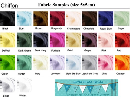 Chiffon color swatch fabric - ,