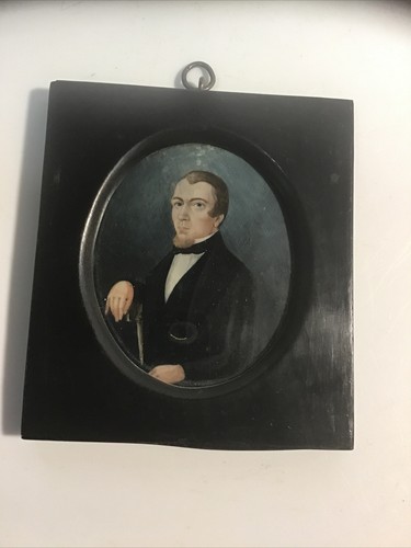Antique miniature portrait - antique,