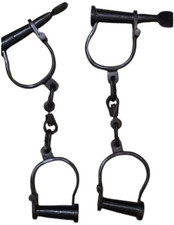 Handcuff and Key 11'' Antique