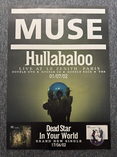 RARE VINTAGE 71 x 52cm BILLBOARD/RECORD STORE POSTER - MUSE "HULLABALOO" (2002)