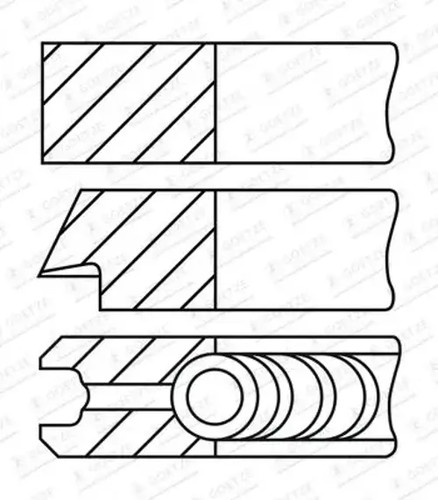 Piston ring set 442900 - piston, 08-442900-10