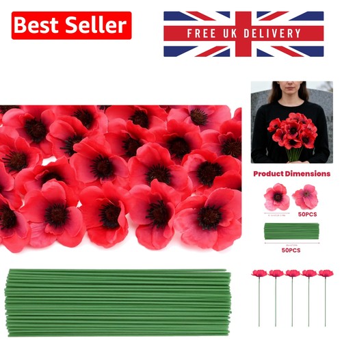 Fade red poppies with - 50,