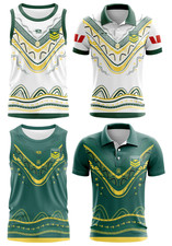 RUGBY MEN's NRL SHIRT KANGAROOS VEST TRAINING INDIGENOUS JERSEY S-5XL