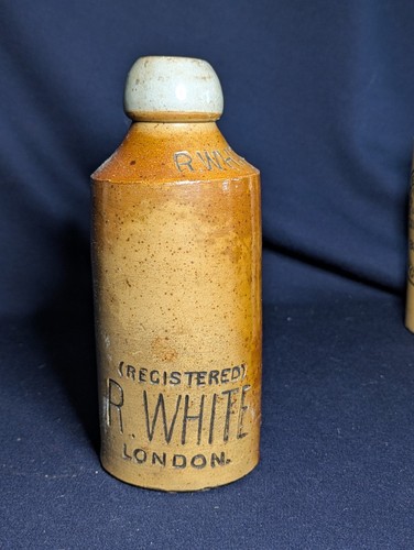 Stoneware ginger beer bottle - beer,