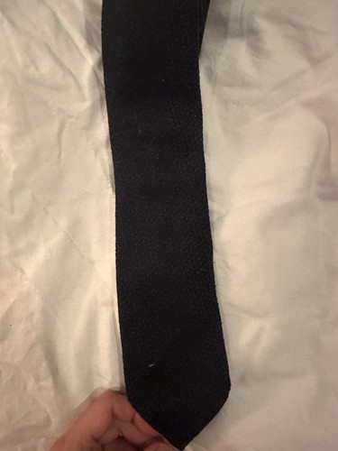 Drake navy thick wool tie - thick,