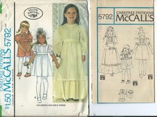 M 5792 sewing pattern Laura Ashley DRESS sew sweet Flower girl Communion size 10