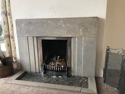 Concrete fire surround used - fire,