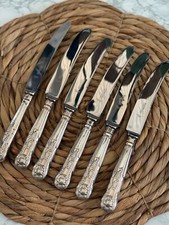 6 Silver Plate Kings Pattern