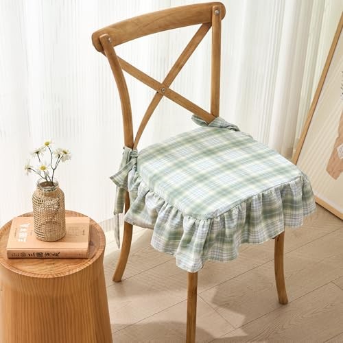 Plaid cotton chair cushion for - cotton,