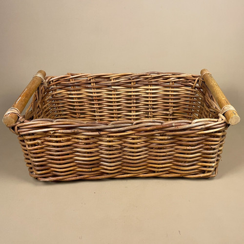 Rectangle basket woven wicker - woven,