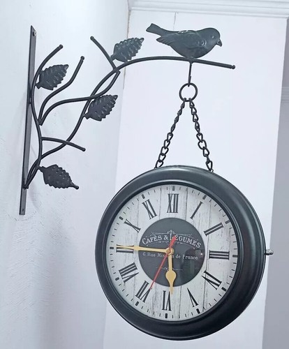 Double sided bird - wall, clock