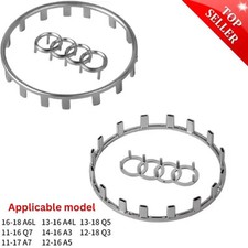 Fits Audi Steering Wheel Ring Silver with badge