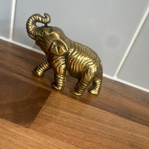 Brass elephant ornament - elephant,