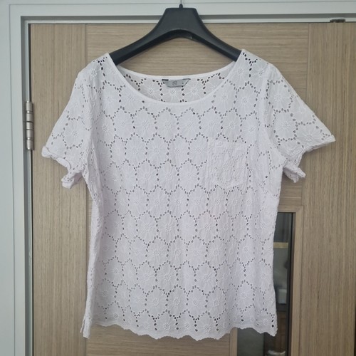 Ladies white broderie - tu,