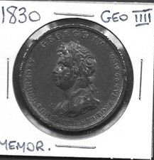 1830 King George IV Memorial/Tribute Medal