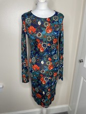 Biba Navy Floral Sheath Dress
