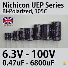 Nichicon UEP EP 6.3V-100V 0.47uF-6800uF Bi-Polarized (Bipolar) 105°C Capacitors