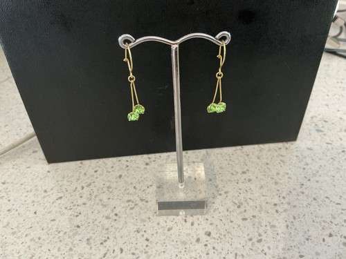 9ct gold drop earrings with - gold,