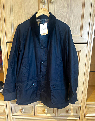 Barbour ashby navy waxed - ashby,