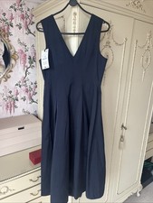 Zara Navy Midi Dress Brand New