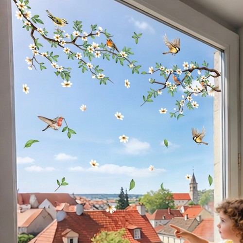 Static cling window decal with - static,