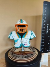 American Football hand painted helmet with shoulder pads and stand