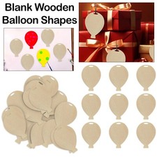 Wooden Balloon Shape Blank Birchwood Craft Tag Plaques Kids Crafting Supplies