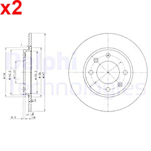 Delphi brake disc - delphi, for